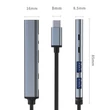 Kép 11/11 - Qoltec 5 az 1-ben USB-C Hub Adapter szürke színben