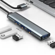 Kép 3/11 - Qoltec 4 az 1-ben USB 3.0 Hub Adapter szürke színben