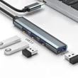 Kép 3/11 - Qoltec 4 az 1-ben USB-C Hub szürke alumínium burkolattal