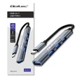 Kép 4/11 - Qoltec 4 az 1-ben USB-C Hub szürke alumínium burkolattal
