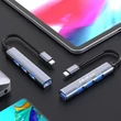 Kép 7/11 - Qoltec 4 az 1-ben USB-C Hub szürke alumínium burkolattal