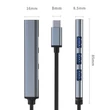 Kép 11/11 - Qoltec 4 az 1-ben USB-C Hub szürke alumínium burkolattal