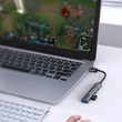 Kép 10/11 - Qoltec 4 az 1-ben USB 3.0 Hub Adapter szürke színben