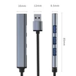 Kép 11/11 - Qoltec 4 az 1-ben USB 3.0 Hub Adapter szürke színben