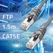 Kép 2/10 - Qoltec 1,5m CAT5e Patch kábel aranyozott RJ-45 csatlakozókkal