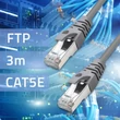 Kép 2/10 - Qoltec 3m CAT5e Patch kábel aranyozott RJ-45 csatlakozókkal