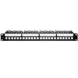 Kép 1/9 - Qoltec 24 portos masszív acél patch panel fekete színben