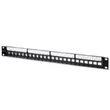 Kép 6/9 - Qoltec 24 portos masszív acél patch panel fekete színben