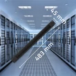Kép 5/9 - Qoltec 19" rackhez való masszív acél kefe szalag