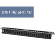 Kép 4/9 - Qoltec 19" rack kábelrendező 24 porttal