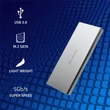 Kép 2/9 - Qoltec alumínium M.2 SSD meghajtó ház ezüst színben