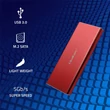 Kép 2/9 - Qoltec alumínium ház M.2 SSD meghajtóhoz, piros színben