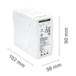 Kép 6/9 - Qoltec 60W DIN sínre szerelhető tápegység UPS funkcióval