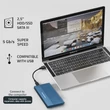 Kép 2/11 - Qoltec alumínium ház 2.5'' SSD HDD-hez, kék színben