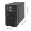 Kép 10/12 - Qoltec 3kVA szünetmentes tápegység UPS LCD kijelzővel