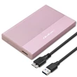 Kép 1/10 - Qoltec rózsaszín alumínium ház 2.5'' SSD HDD-hez
