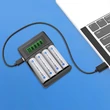 Kép 4/10 - Qoltec Ni-MH akkumulátortöltő LCD kijelzővel és USB kábellel