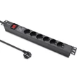 Kép 11/12 - Qoltec 19" alumínium elosztó RACK 6 SCHUKO aljzattal