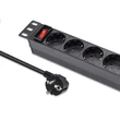 Kép 1/11 - Qoltec 10'' Alumínium elosztó RACK 4 SCHUKO aljzattal