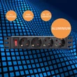 Kép 3/11 - Qoltec 10'' Alumínium elosztó RACK 4 SCHUKO aljzattal