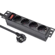 Kép 11/11 - Qoltec 10'' Alumínium elosztó RACK 4 SCHUKO aljzattal