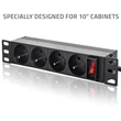 Kép 2/11 - Qoltec 10'' alumínium elosztó RACK 4 francia aljzattal