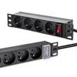 Kép 5/11 - Qoltec 10'' alumínium elosztó RACK 4 francia aljzattal