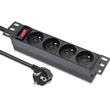 Kép 11/11 - Qoltec 10'' alumínium elosztó RACK 4 francia aljzattal