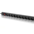 Kép 2/11 - Qoltec 1U alumínium elosztó RACK-hez 16A