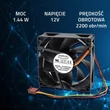 Kép 2/5 - Qoltec GT 8025 ventilátor 12V halk működéssel