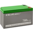 Kép 1/9 - Qoltec 12V 7Ah AGM akkumulátor fekete színben