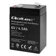 Kép 9/10 - Qoltec 6V 4.5Ah AGM akkumulátor fekete színben