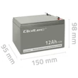 Kép 7/9 - Qoltec 12V 12Ah AGM akkumulátor szürke színben