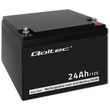Kép 1/11 - Qoltec 12V 24Ah AGM akkumulátor fekete színben