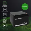 Kép 3/11 - Qoltec 12V 24Ah AGM akkumulátor fekete színben
