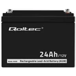 Kép 5/11 - Qoltec 12V 24Ah AGM akkumulátor fekete színben