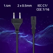 Kép 2/6 - Qoltec IEC C7 tápkábel figura-8 1.4m hosszú