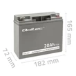 Kép 7/9 - Qoltec 12V 20Ah AGM akkumulátor karbantartásmentes