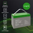 Kép 3/11 - Qoltec 12V 100Ah AGM akkumulátor szürke és zöld színben