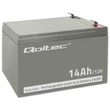 Kép 1/9 - Qoltec 12V 14Ah AGM akkumulátor szürke színben