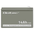 Kép 6/9 - Qoltec 12V 14Ah AGM akkumulátor szürke színben