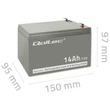 Kép 7/9 - Qoltec 12V 14Ah AGM akkumulátor szürke színben