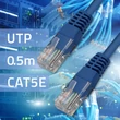 Kép 3/11 - Qoltec CAT5E UTP LAN patch kábel 0,5m kék színben