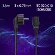 Kép 2/5 - Qoltec 1.4m SCHUKO/C13 tápkábel