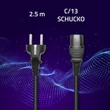 Kép 2/6 - Qoltec IEC C13/SCHUKO tápkábel 2,5m
