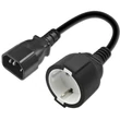 Kép 1/5 - Qoltec IEC 320 C14/SCHUKO adapterkábel 0,15 m