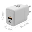 Kép 7/8 - Qoltec GaN 35W töltő USB-C és QC 3.0 porttal