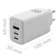 Kép 7/8 - Qoltec GaN 65W töltő, 2 USB-C és 1 USB-A port