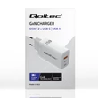 Kép 8/8 - Qoltec GaN 65W töltő, 2 USB-C és 1 USB-A port
