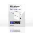 Kép 8/8 - Qoltec GaN 140W töltő fehér színben, 4 porttal